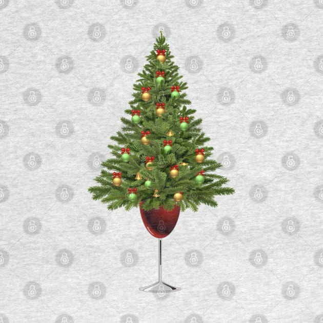 Wine Lovers Christmas Tree by Merchweaver